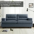 thumbnail image 5 of LEISLAND 70"W Loveseat Sofa, Mid Century Modern Decor Love Seat Couches for Living Room, Button Tufted Upholstered Furniture, Solid & Easy to Install Small Couch for Bedroom Office Apartment, Blue, 5 of 9