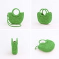 thumbnail image 3 of Bolsa QTKJ Mini de Media Luna de Ratán para Mujer Verde Oscuro, 3 of 7