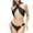 Black, variant on WREESH Womens Two Piece Swimsuit Criss Cross Bathing Suit New Fashion Split Swimsuit Casual Bikini Swimsuit Black