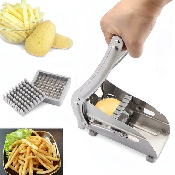 ACDANC French Fry Cutter Potato Slicer Stainless Steel Potato Cutter,French Fries Cutter Includes 2 Blade Size Easy to Clean