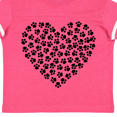 thumbnail image 4 of Inktastic Heart Made Of Paws, Dog Paws, Puppy Paws - Black Boys or Girls Toddler T-Shirt, 4 of 5