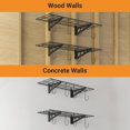 1x4 ft Garage Shelving with 6 Bike Hooks, 1Pack WallMounted Shelve