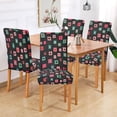 thumbnail image 2 of Yayeee 2 Pack Dining Chair Covers Stretch Parson Chairs Slipcovers Seat Protector, Red Block Pattern, 2 of 6