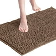 thumbnail image 7 of Bathroom Rugs Chenille Bath Rug Soft Short Plush Bath Mat Soft Shower Mat Water Absorbent Shower Mat Quick Dry Machine Washable(Brown,16" x 24"), 7 of 7