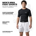 thumbnail image 2 of Exxact Sports MMA Shorts, No Gi BJJ Shorts for Men for Boxing, UFC, Kickboxing, Grappling, Jiu Jitsu & Cross Training (White, 3X-Large), 2 of 7