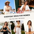 thumbnail image 7 of Qylux Womens Wireless Jelly Bras No Underwire Seamless Push Up Supportive Full Coverage Comfortable Everyday Tshirt Bralettes,Coffee, 7 of 7