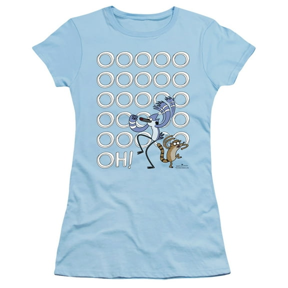 The Regular Show Oooooh S/S Junior Women's T-Shirt Sheer Light Blue