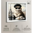 thumbnail image 2 of Cat in Paris Treats Shadowbox Print Fashion Art Prints by Art Remedy, White Frame, 40 x 40, 2 of 7