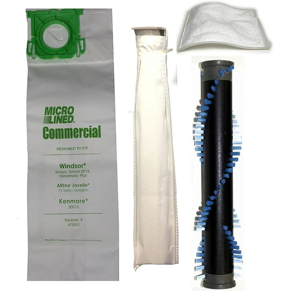 Windsor Sensor S12 Repair Package Bundle - 4 Items (Both Filters, Bags & Brush Roll)