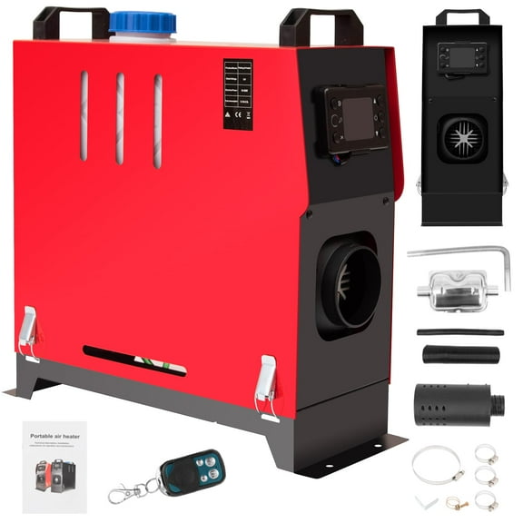 EVGTTI 12V 8KW All in One Air Diesel Heater Parking Heater Diesel Night Heater with Silencer LCD Switch 5L Tank For Truck, Boat, Car Trailer, Campervans, Caravans