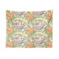 thumbnail image 1 of Floral Tapestry, Apples Flowers Leaves Berries Fruits Motifs on Plain Backdrop, Fabric Wall Hanging Decor for Bedroom Living Room Dorm, 2 Sizes, White Vermilion, by Ambesonne, 1 of 1