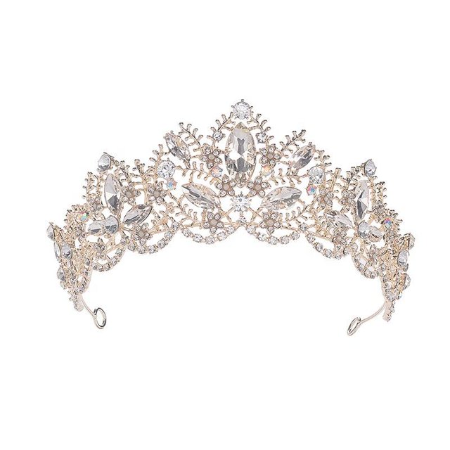 Mariage diadème Couronne Princesse Pageant Couronne Couronne d'argent pour Concours de Mariée Proms de Mariage Princesse Parties Anniversaire Crown Shuxiu Wang 9024715013132