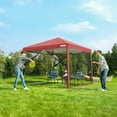 thumbnail image 6 of SPECSTAR 10'x 10' Easy Pop-Up Canopy with Mesh Netting, Instant Outdoor Screened tent with Mosquito Netting, 2 Zipper Doors and Roller Bag for Yard Camping Picnic Party Events, Red, 6 of 9