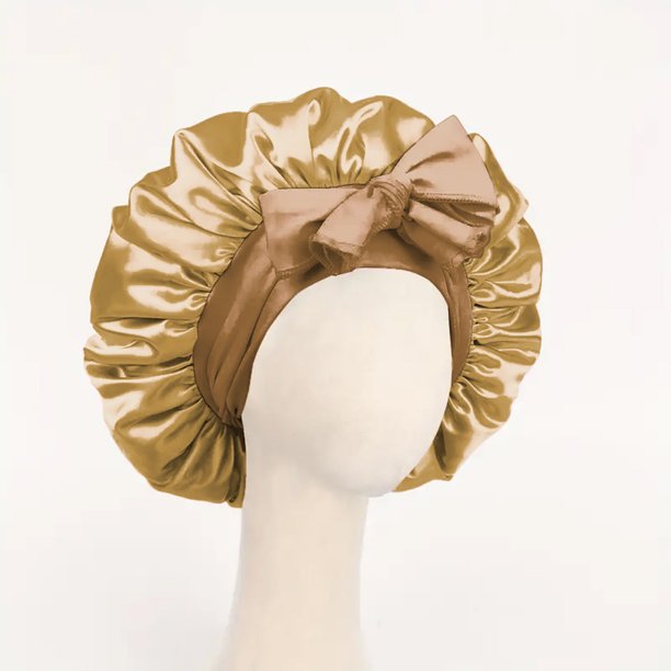 Gorro de satén Gorro de seda Bonne ajustable para dormir Gorro para el pelo con banda para atar Gorros para mujeres y hombres