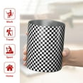 thumbnail image 5 of 12oz Coffee Tumblers Black White Small Checkered Pattern Stainless Steel Vacuum Insulated Travel Tumbler Coffee Cups Mug with Lid and Straw with Cleaning Brush for Cold & Hot Drinks, 5 of 5