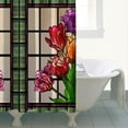 thumbnail image 2 of Shower Curtain Set with Snap-in,Colorful Retro Classic Design (7) Shower Curtains Reusable Shower Liner,Decor Polyester Bathroom Curtains,72x72Inch, 2 of 4