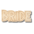 thumbnail image 2 of Unfinished Wood Etched Bride Shape | Paint By Line Crafts 3" / 1/4", 2 of 2