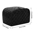 thumbnail image 4 of Younar 12 x 11 x 8.5inch Toaster Cover 4 Slice - Dust-Proof Bread Machine Cover, Washable Bakeware Protector black, 4 of 9