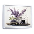 thumbnail image 2 of Designart Minimalism framed wall Art, violet Beige Minimalism Balance And Contrast Pottery , Minimalism Large framed wall art decor, Purple Modern White Framed Wall Art, White Color Frame, 2 of 5