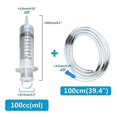 thumbnail image 1 of Large Capacity 100-550ml Reusable Syringe with 50cm and 100cm Measuring Tube for Liquid Oil Water Washable with Suction for Dogs, 1 of 5