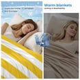 thumbnail image 2 of Yellow Striped Cooling Blanket, Lightweight Breathable Summer Throw Blanket with Double Sided Cold Effect,Navy Blue Nautical Anchor Geometric Picnic Beach Blankets Bed Sheet for Hot Sleepers 60"x80", 2 of 8