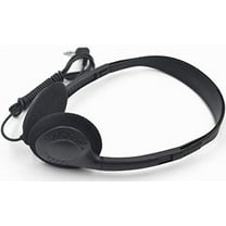 Bulk Over The Head Inexpensive Disposable Headphones Wholesale Lot Kids Individually Bagged for Schools, Libraries, Hospitals (10 Pack, Black)