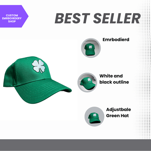 White Clover Premium Adjustable Cap