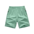 thumbnail image 2 of Nestiefly Men's Athletic Shorts Quick Dry Lightweight Linerless Gym Workout Hiking Shorts with Zipper Pockets Mint Green 3XL, 2 of 6