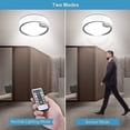 thumbnail image 2 of Luz de techo con sensor de movimiento LED, funciona con pilas, IP64, montaje empotrado redondo para interiores y exteriores, para cocina, dormitorio, baño, pasillo (pilas no incluidas), 2 of 5
