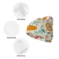 thumbnail image 3 of Zufioo Whimsical Fox Floral Garden Print Adult Knitted Hat, Unisex Cuffed Brimless Ski Hat, Suitable for Autumn and Winter, 3 of 6