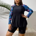 thumbnail image 6 of PBFRDSJ Womens 2 Piece Plus Size Rash Guard Swimwear UPF 50+ Sun Protection Surf Swim Shirts with Boyshort, 6 of 8