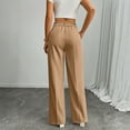 thumbnail image 4 of High Waisted Work Pants for Women Business Casual Outfits Office Dressy Pants Trousers with Pockets Wide-Leg Pants, 4 of 5