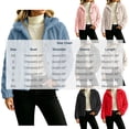 thumbnail image 3 of uublik Fleece Jacket Women Blue Open Front Long Cardigan Coat Warm Winter Outwear Jackets, 3 of 6