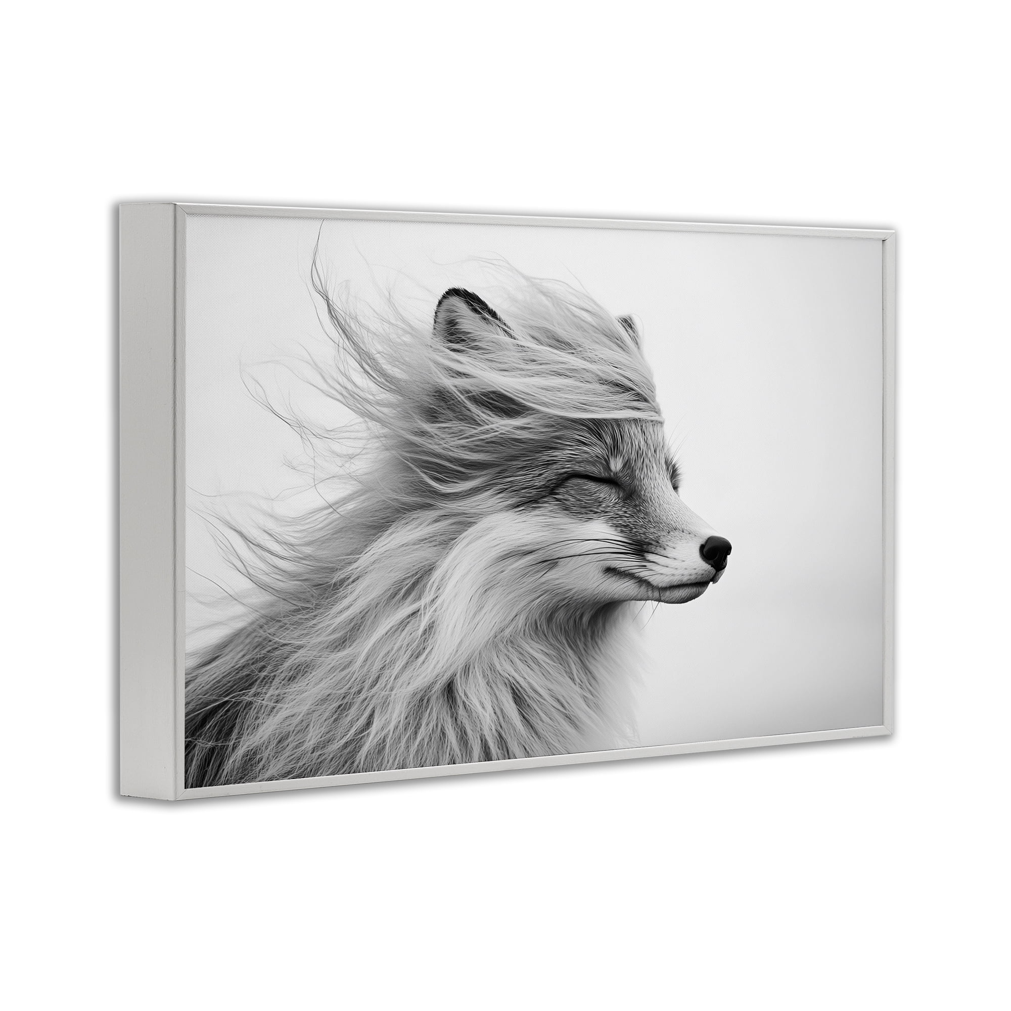 Stupell Industries Easy Breezy Fox White Framed Giclee Art, design by Tina LeCour