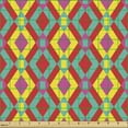 thumbnail image 2 of Geometric Upholstery Fabric by the Yard, Ornament Native Folk Motif Grid Style Angled Lines and Diamond Shape Layout, Decorative Fabric for DIY and Home Accents, Multicolor by Ambesonne, 2 of 5