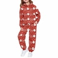 thumbnail image 4 of Mercatoo Boys Christmas Sweatsuits 2 Piece Sets Outfits Girls Christmas 𝐓racksuits Xmas Printed Hoodie and Jogging Suits, 4 of 8