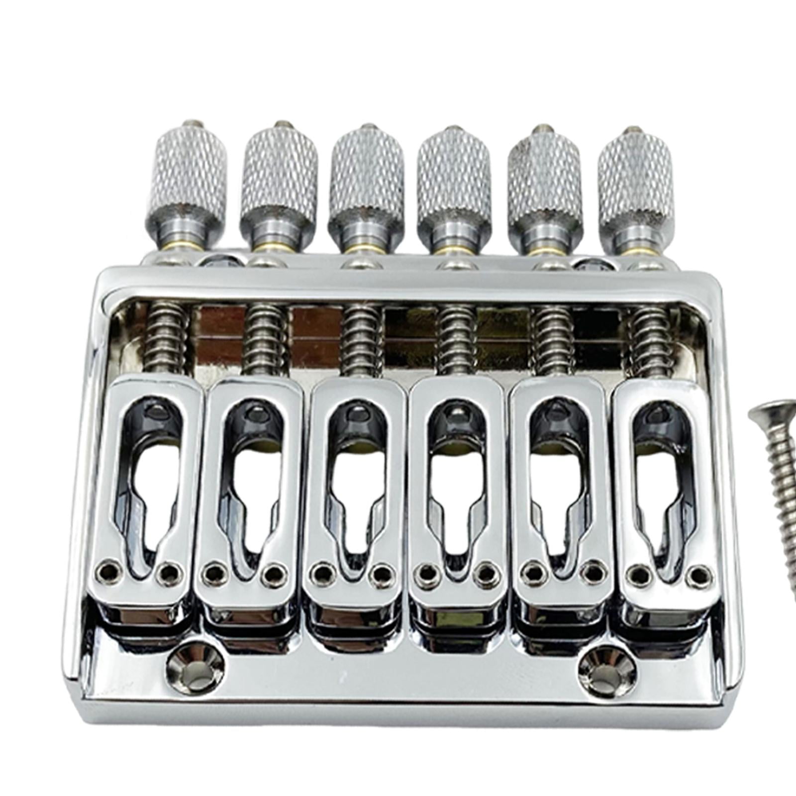 Guitar Bridge Tailpiece Headless Electric Replacement Easy Install Zinc Alloy for DIY 6 String Electric Models
