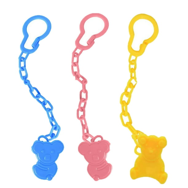 Baby Pacifier Clips, 3 Pack Pacifier Holder for Boys and Girls Fits