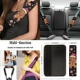 thumbnail image 5 of Uorisanigo Christmas Candy Gingerbread Man 10 Pcs Cars Seat Covers Sets Car Steering Wheel Cover Car Seat Belt Cover and Water Cup Coaster Comfortable Anti-slip Auto Cover for Cars SUVs, 5 of 7