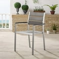 thumbnail image 4 of Modway Shore Outdoor Patio Aluminum Dining Armchair in Silver Gray, 4 of 4