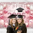 thumbnail image 5 of 2025 Graduation Party Backdrop Blue Silver Class of 2025 Glitter Graduation Photography Background Party School Prom Cake Table Decorations Banner, 5 of 10