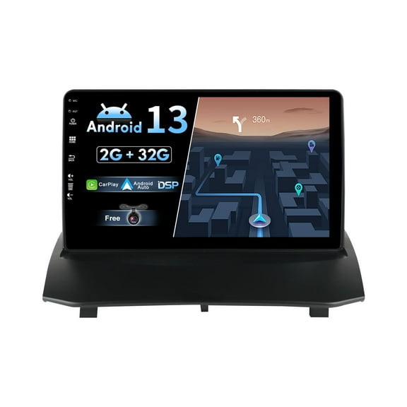 Torovo Android 13 IPS Car Stereo For Ford Fiesta (2008-2019) - Built-in Wireless Carplay/Android Auto - 2G 32G - Camera FREE - 9 Inch 2 Din - Steering Wheel WiFi DAB Fast-boot Split-Screen Bluetooth