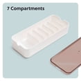 thumbnail image 3 of U Brands Drawer Cable Organizer Box with 7 Compartments, 11 x 4.37 x 2.37 in., White and Pink, 3 of 6