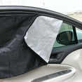 thumbnail image 6 of WHAMVOX One Pair Car Auto Foldable Windshield Visor Magnetic Thickened Sun Shade Heat Reflective Sun Shield - Tilted, 6 of 8
