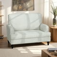 thumbnail image 2 of HOMCOM Modern Accent Chair, Upholstered Armchair with Turned Legs, Cream, 2 of 10