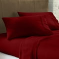 thumbnail image 2 of Pure Giza Cotton (Full Size) Striped Pattern Bed Sheets Set- 300-TC Bedding – Full Size Bed, 12" Inch Deep Pocket 300TC Full Sheets - Burgundy Stripe, 2 of 7