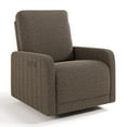 thumbnail image 3 of Storkcraft Kyoto Deluxe Extra-Wide Nursery Power Recliner Swivel Glider, Mountain Brown Boucle, 3 of 15