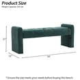 thumbnail image 7 of Boucle End of Bed Bench Upholstered Modern Bedroom Bench Channel Tufted Window Bench Comfy Long Ottoman for Living Room/Hallway/Indoor, 7 of 7