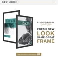 thumbnail image 3 of MCS Studio Gallery 16x24 Poster Frame Black Woodgrain Engineered Wood, Vertical & Horizontal Wall Hanging Large Picture Frame for Photos, Posters & Art Prints (2-Pack), 3 of 7