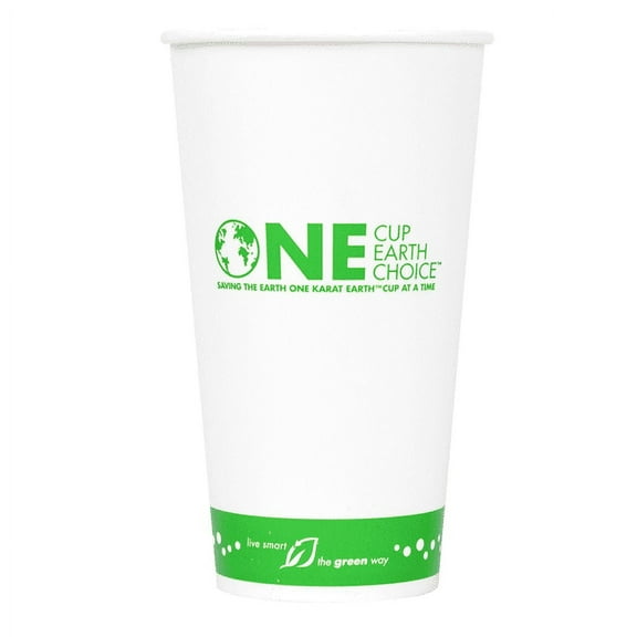 Karat Earth 32oz Eco-Friendly Paper Cold Cups (104.5mm) - One Cup, One Earth - 600 pcs